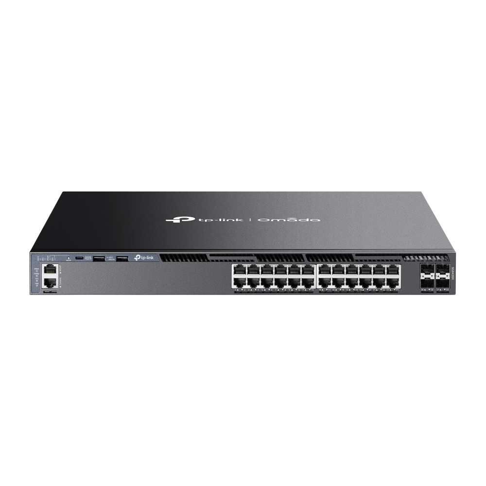 TP-Link Omada SG6428X commutateur réseau Géré L3 Gigabit Ethernet (10/100/1000) 1U Noir TP-Link Omada SG6428X commutateur réseau Géré L3 Gigabit Ethernet (10/100/1000) 1U Noir