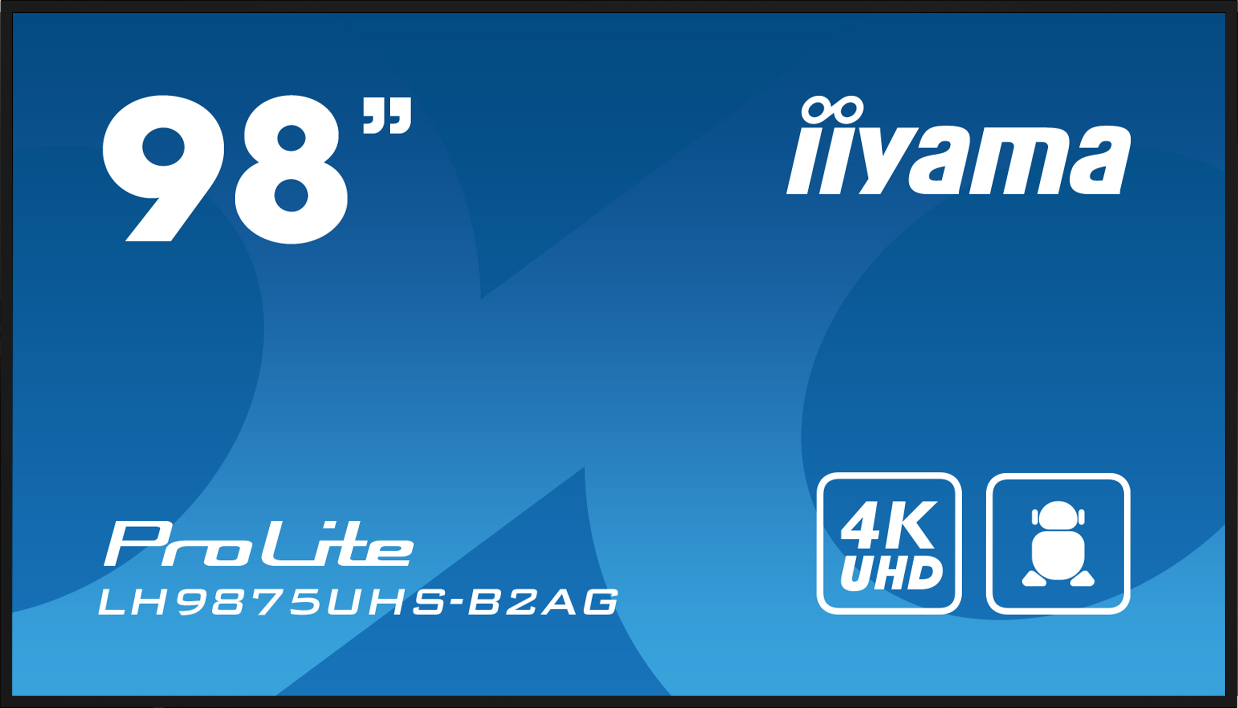 iiyama LH9875UHS-B2AG affichage de messages Écran plat de signalisation numérique 2,48 m (97.5") LED Wifi 500 cd/m² 4K Ultra HD Noir Intégré dans le processeur Android 11 24/7 iiyama LH9875UHS-B2AG affichage de messages Écran plat de signalisation numérique 2,48 m (97.5") LED Wifi 500 cd/m² 4K Ultra HD Noir Intégré dans le processeur Android 11 24/7