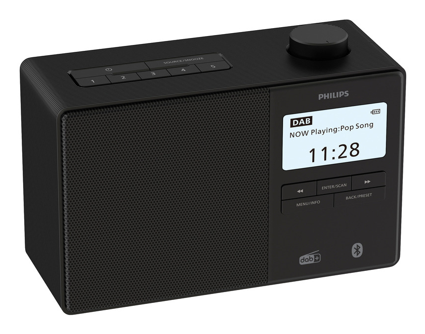 Philips TAR5600/00 Radio portable Horloge Numérique Noir