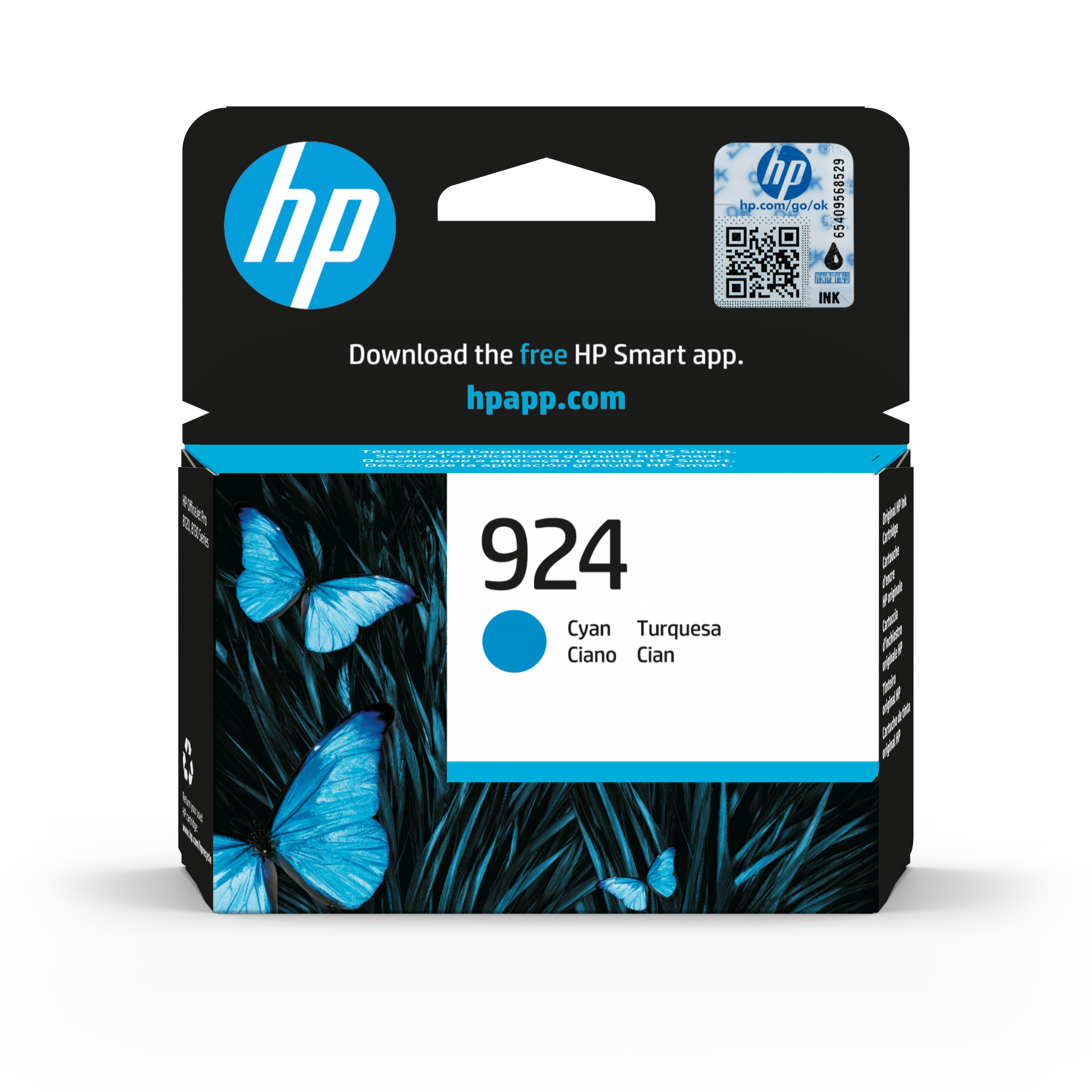 HP 924 Cartouche Encre Authentique Cyan HP 924 Cartouche Encre Authentique Cyan