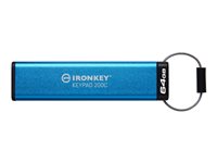 Kingston Technology IronKey Keypad 200 lecteur USB flash 64 Go USB Type-C 3.2 Gen 1 (3.1 Gen 1) Bleu Kingston Technology IronKey Keypad 200 lecteur USB flash 64 Go USB Type-C 3.2 Gen 1 (3.1 Gen 1) Bleu
