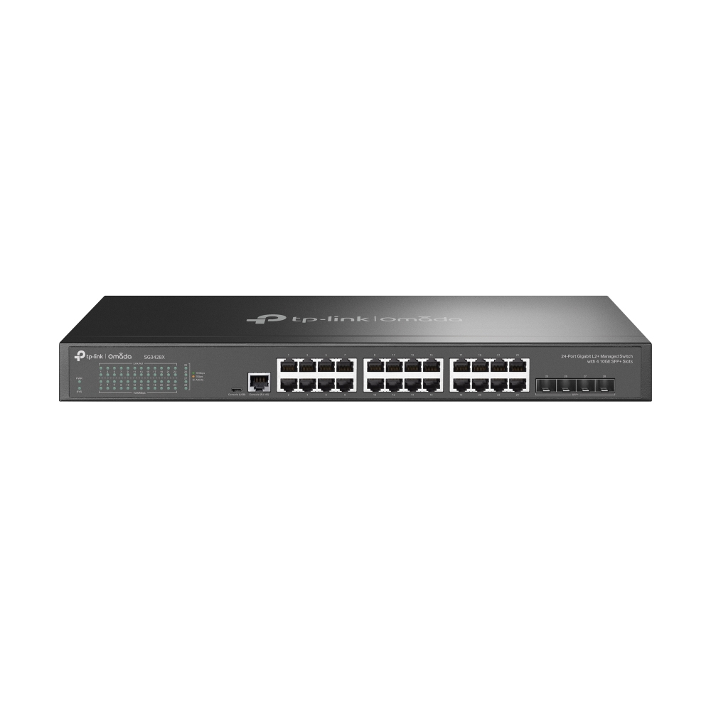 TP-Link Omada SG3428X commutateur réseau Géré L2+/L3 Gigabit Ethernet (10/100/1000) 1U Noir TP-Link Omada SG3428X commutateur réseau Géré L2+/L3 Gigabit Ethernet (10/100/1000) 1U Noir