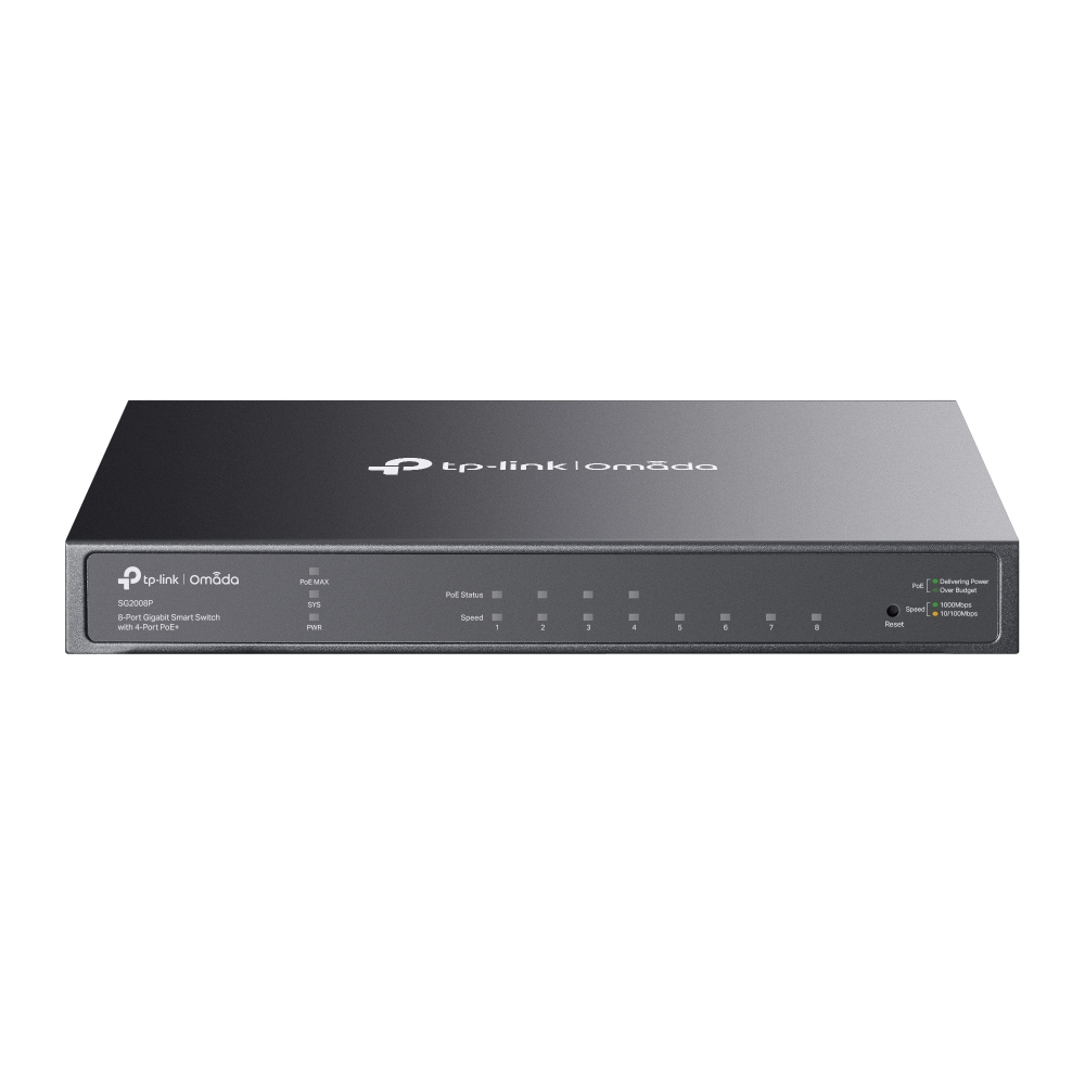 TP-Link Omada TL-SG2008P Géré L2/L2+ Gigabit Ethernet (10/100/1000) Connexion Ethernet, supportant l'alimentation via ce port (PoE) Noir TP-Link Omada TL-SG2008P Géré L2/L2+ Gigabit Ethernet (10/100/1000) Connexion Ethernet, supportant l'alimentation via ce port (PoE) Noir
