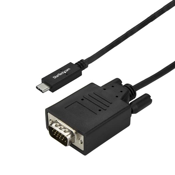 StarTech.com Câble adaptateur USB-C vers VGA de 3 m - Noir StarTech.com Câble adaptateur USB-C vers VGA de 3 m - Noir