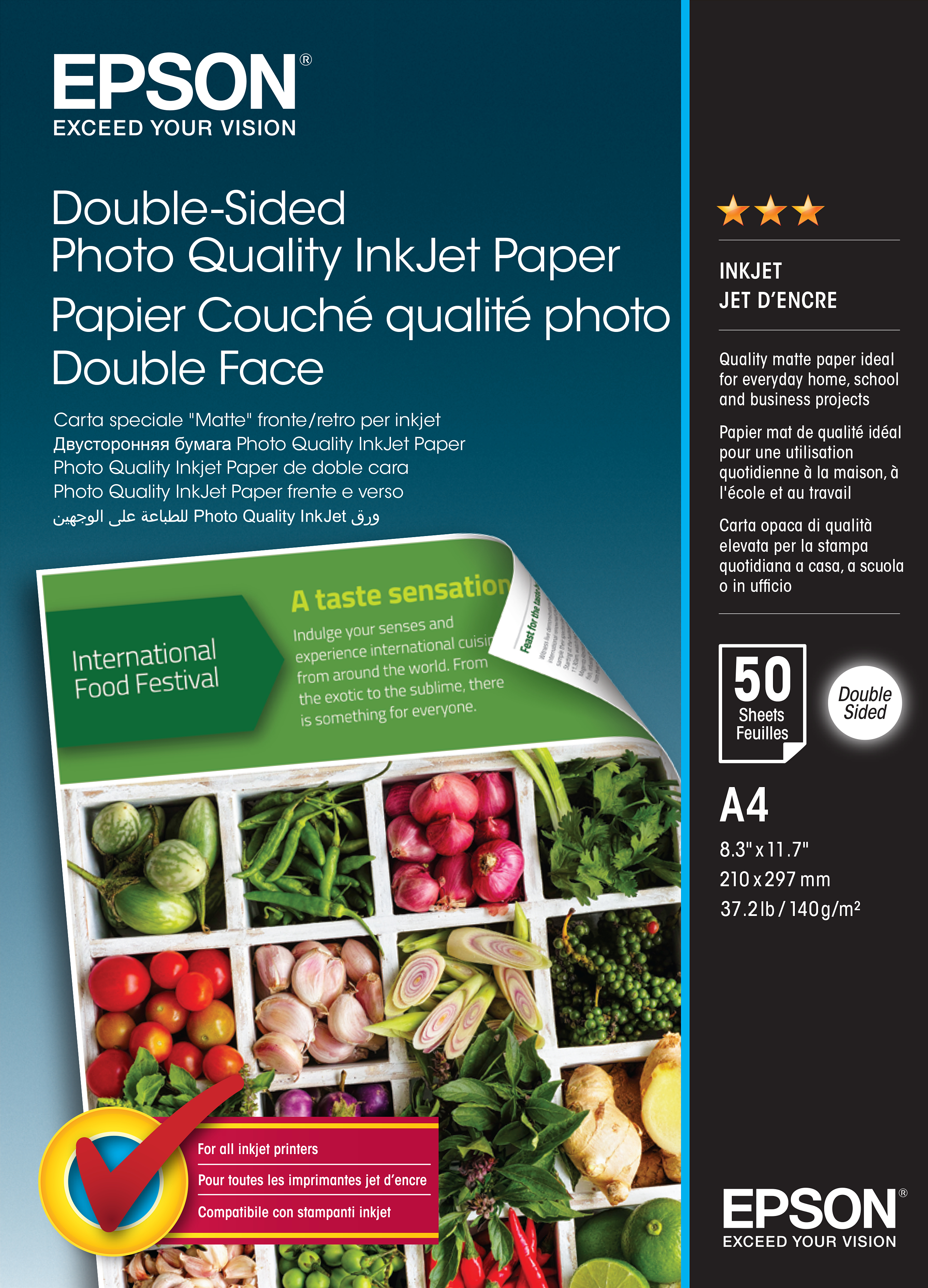 Epson Double-Sided Photo Quality Inkjet Paper Epson Double-Sided Photo Quality Inkjet Paper