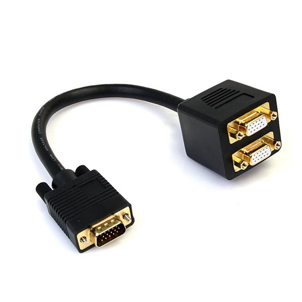 StarTech.com Câble répartiteur vidéo VGA de 30cm - 1x VGA (Mâle) vers 2x VGA (Femelle) - Noir