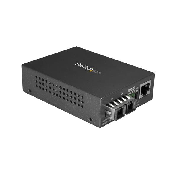 StarTech.com Convertisseur de média Gigabit Ethernet fibre optique SC monomode StarTech.com Convertisseur de média Gigabit Ethernet fibre optique SC monomode