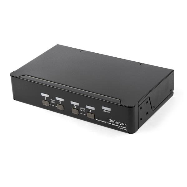 StarTech.com Switch KVM DisplayPort 4K 60 Hz à 4 ports avec hub USB 2.0 intégré