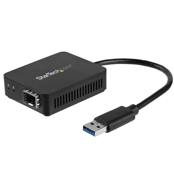 StarTech.com Adaptateur réseau USB 3.0 vers fibre optique Gigabit Ethernet avec SFP ouvert StarTech.com Adaptateur réseau USB 3.0 vers fibre optique Gigabit Ethernet avec SFP ouvert