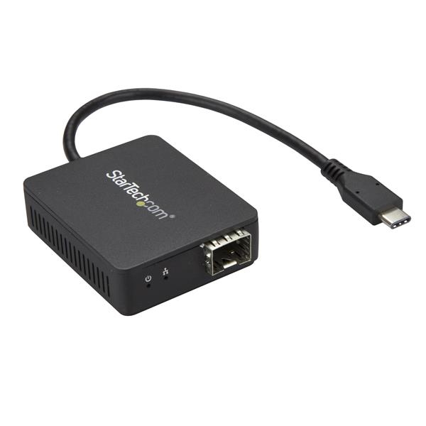 StarTech.com Adaptateur réseau USB-C vers fibre optique Gigabit Ethernet avec SFP ouvert StarTech.com Adaptateur réseau USB-C vers fibre optique Gigabit Ethernet avec SFP ouvert