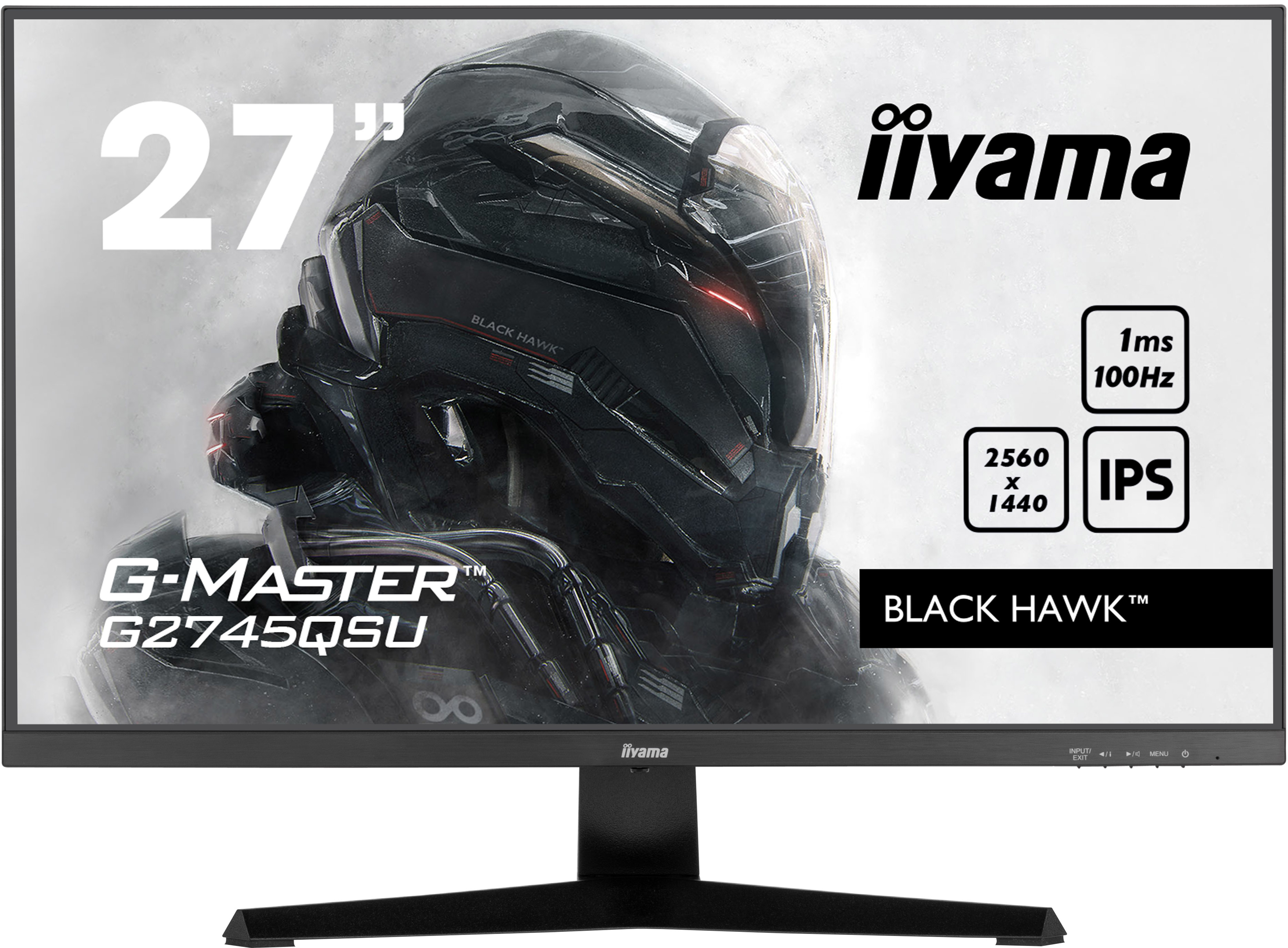 iiyama G-MASTER G2745QSU-B1 écran plat de PC 68,6 cm (27") 2560 x 1440 pixels Dual WQHD LED Noir iiyama G-MASTER G2745QSU-B1 écran plat de PC 68,6 cm (27") 2560 x 1440 pixels Dual WQHD LED Noir