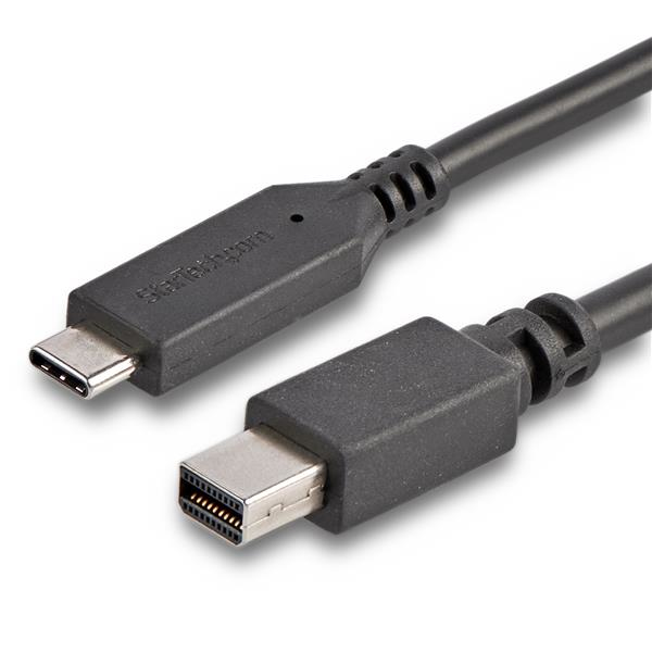 StarTech.com Câble adaptateur USB-C vers Mini DisplayPort 4K 60 Hz de 1,8 m en noir StarTech.com Câble adaptateur USB-C vers Mini DisplayPort 4K 60 Hz de 1,8 m en noir