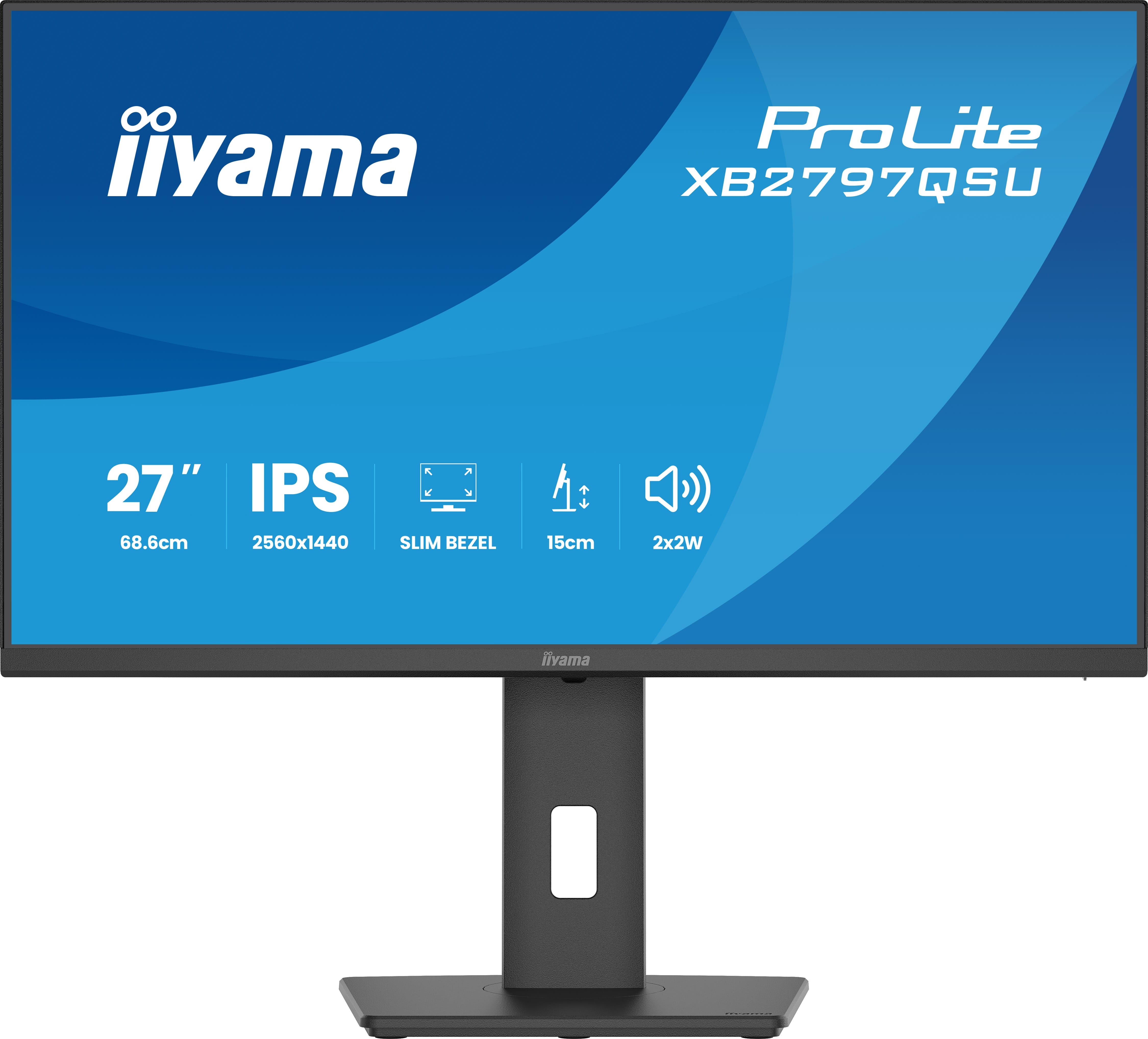 iiyama ProLite XB2797QSU-B1 écran plat de PC 68,6 cm (27") 2560 x 1440 pixels Quad HD LED Noir