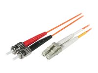C2G LC-ST 62.5/125 OM1 Duplex Multimode PVC Fiber Optic Cable (LSZH)