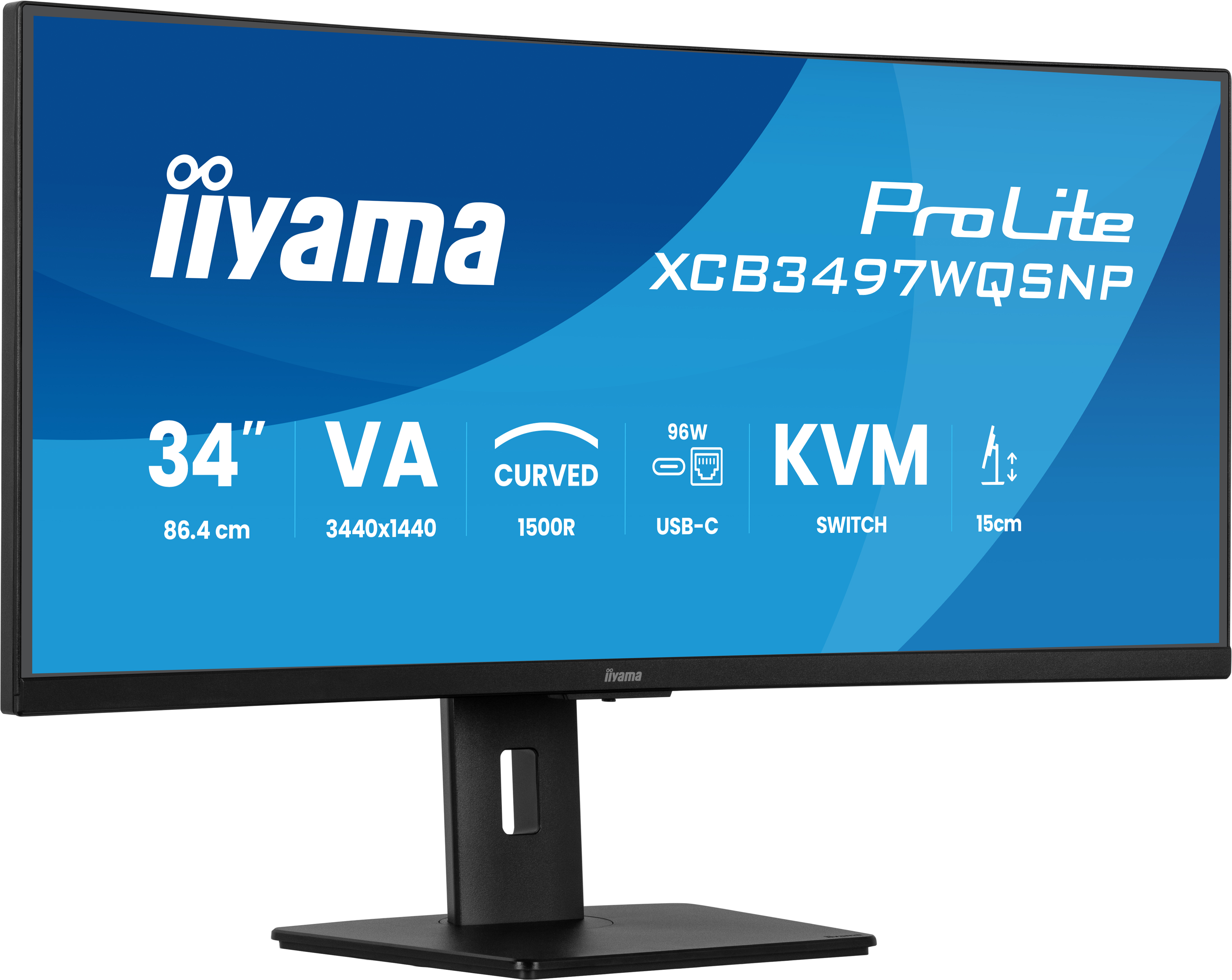 iiyama ProLite XCB3497WQSNP-B1 écran plat de PC 86,4 cm (34") 3440 x 1440 pixels UltraWide Quad HD LED Noir iiyama ProLite XCB3497WQSNP-B1 écran plat de PC 86,4 cm (34") 3440 x 1440 pixels UltraWide Quad HD LED Noir