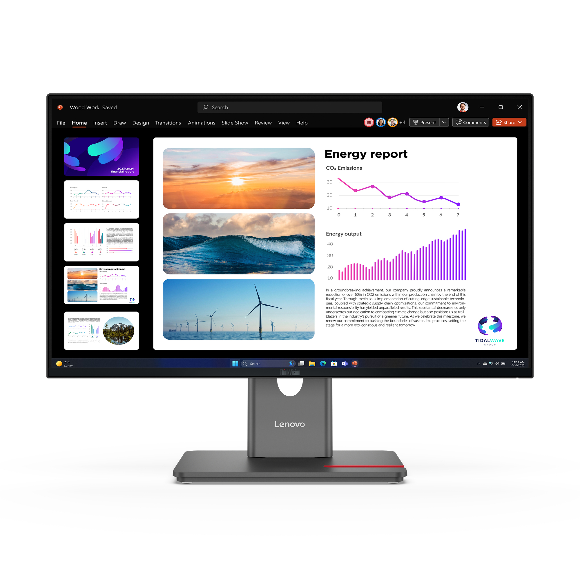 Lenovo ThinkVision P24Q-40 écran plat de PC 60,5 cm (23.8") 2560 x 1440 pixels Quad HD LCD Noir