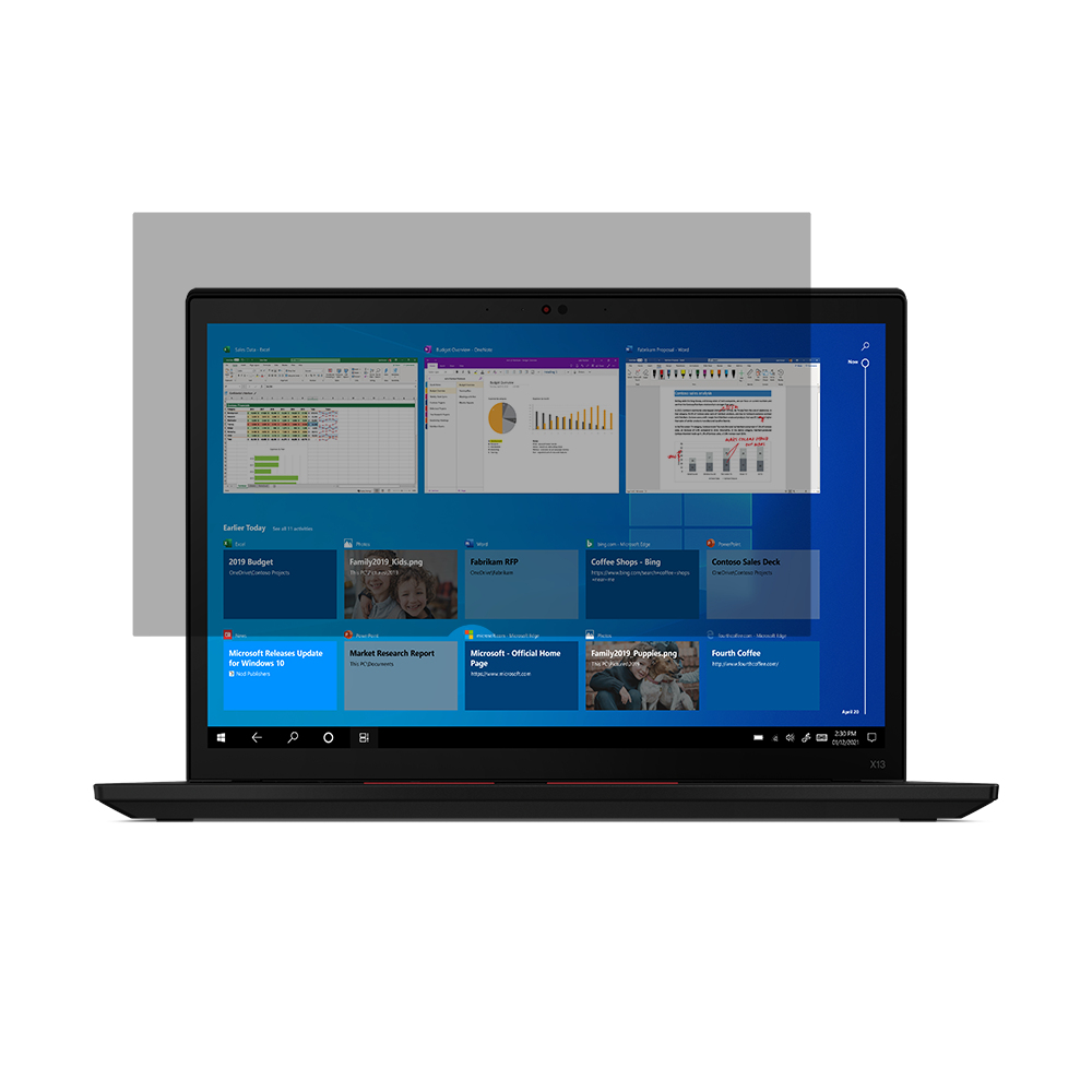 Lenovo 4XJ1U03945 filtre anti-reflets pour écran et filtre de confidentialité 33,8 cm (13.3") Ordinateur portable Filtre de confidentialité sans bords pour ordinateur