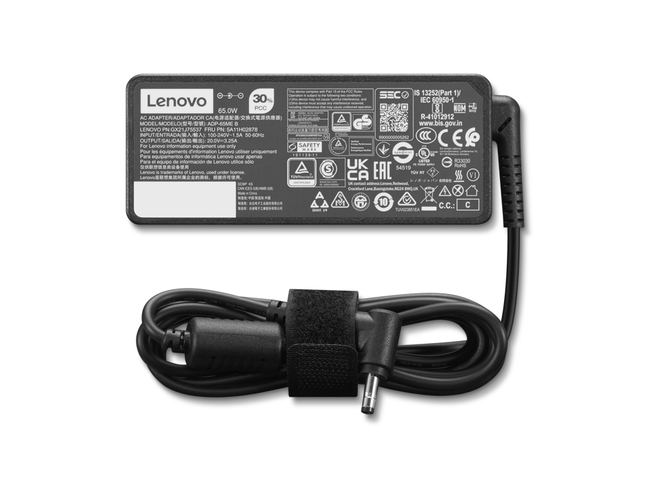 Lenovo 4X21K07722 adaptateur de puissance & onduleur Intérieure 65 W Noir Lenovo 4X21K07722 adaptateur de puissance & onduleur Intérieure 65 W Noir