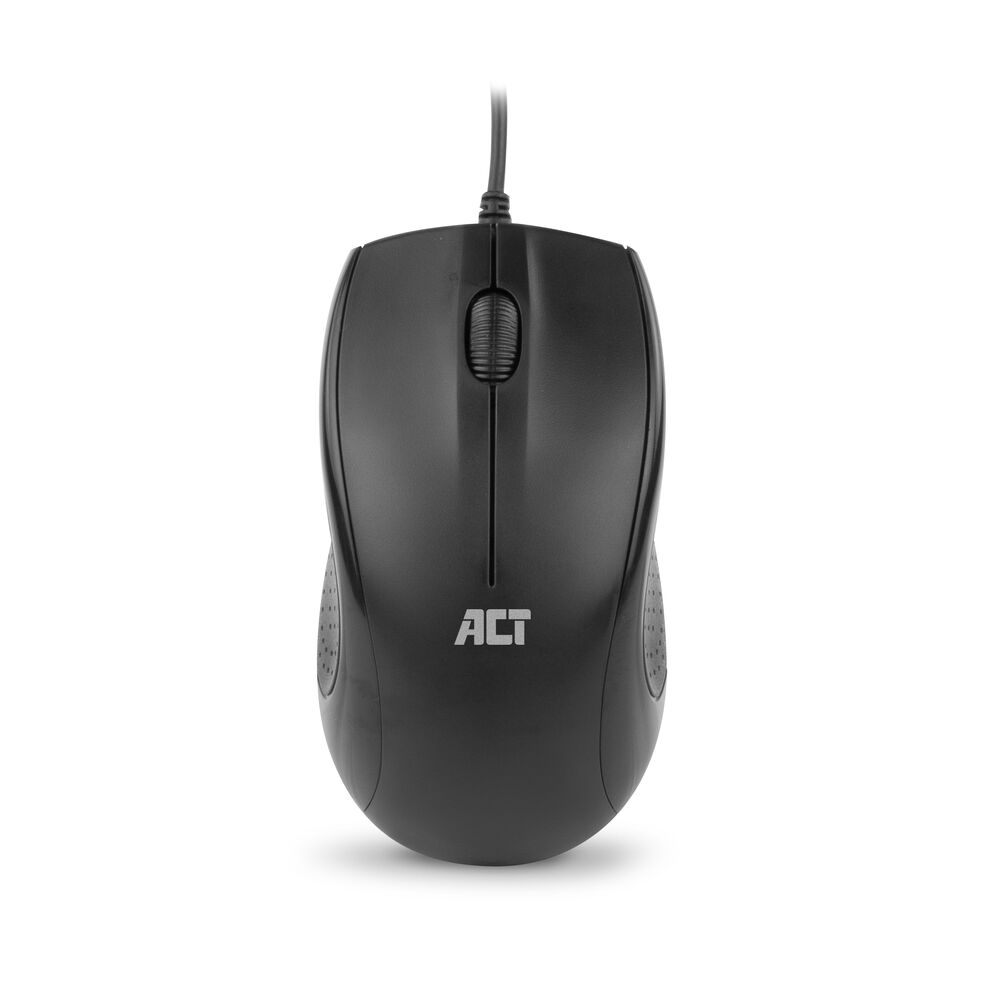 ACT Souris optique filaire pleine taille 1000 DPI, clic silencieux, écologique, fabriquée à partir de matériaux recyclés ACT Souris optique filaire pleine taille 1000 DPI, clic silencieux, écologique, fabriquée à partir de matériaux recyclés