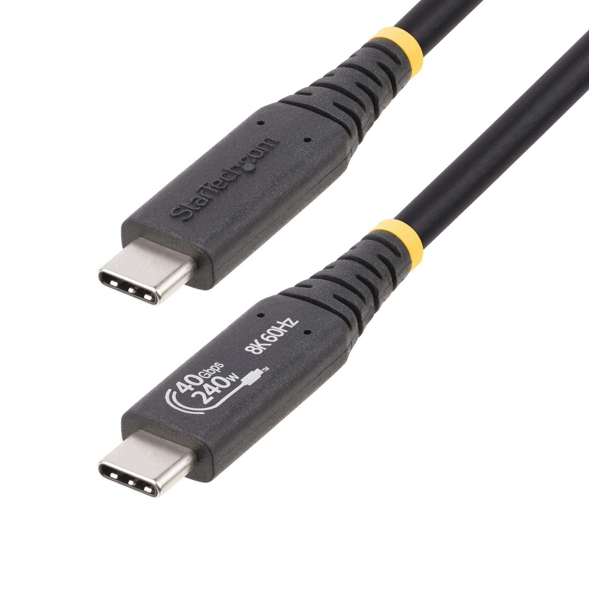 StarTech.com Câble USB4 de 50cm, Câble USB-C Certifié USB-IF, 40Gbps, Power Delivery 240W PD 3.1 EPR, 8K 60Hz, Cordon de Transfert de Données USB Type-C, Compatible avec les Ports Thunderbolt/USB 3.2 StarTech.com Câble USB4 de 50cm, Câble USB-C Certifié USB-IF, 40Gbps, Power Delivery 240W PD 3.1 EPR, 8K 60Hz, Cordon de Transfert de Données USB Type-C, Compatible avec les Ports Thunderbolt/USB 3.2