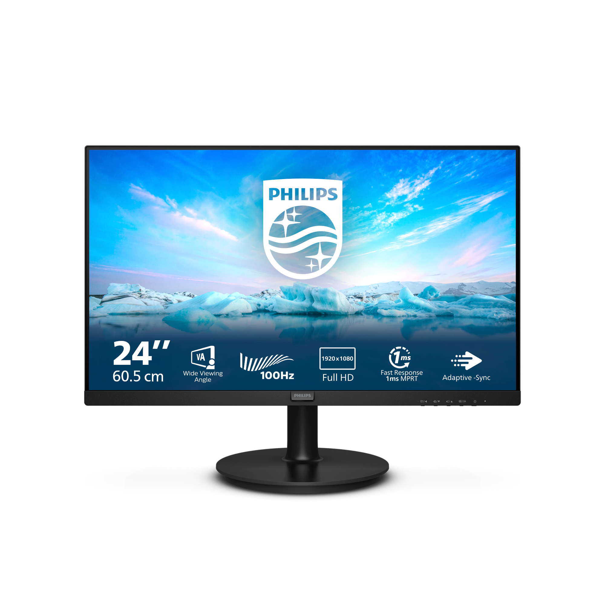 Philips V Line 241V8LAB/00 LED display 60,5 cm (23.8") 1920 x 1080 pixels Full HD LCD Noir