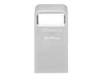 Kingston Technology DataTraveler Micro lecteur USB flash 64 Go USB Type-A 3.2 Gen 1 (3.1 Gen 1) Argent