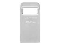 Kingston Technology DataTraveler Micro lecteur USB flash 64 Go USB Type-A 3.2 Gen 1 (3.1 Gen 1) Argent Kingston Technology DataTraveler Micro lecteur USB flash 64 Go USB Type-A 3.2 Gen 1 (3.1 Gen 1) Argent