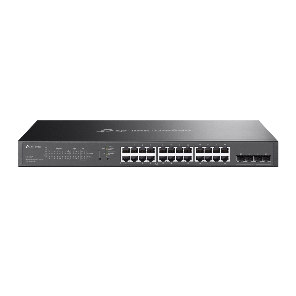 TP-Link Omada SG2428LP commutateur réseau Géré L2/L2+ Gigabit Ethernet (10/100/1000) Connexion Ethernet, supportant l'alimentation via ce port (PoE) Gris TP-Link Omada SG2428LP commutateur réseau Géré L2/L2+ Gigabit Ethernet (10/100/1000) Connexion Ethernet, supportant l'alimentation via ce port (PoE) Gris