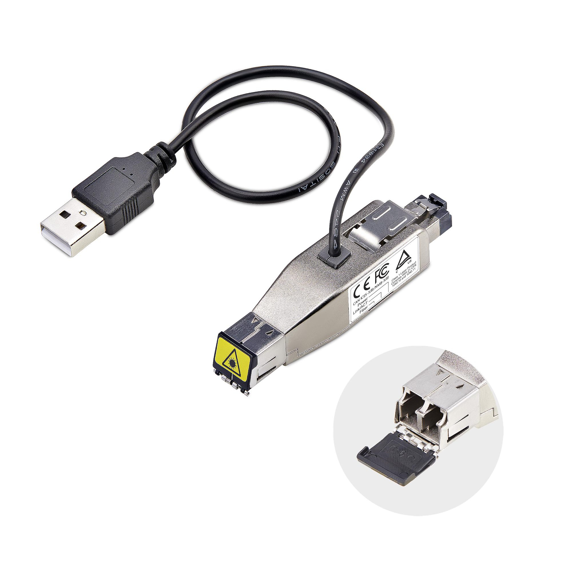 StarTech.com Convertisseur de Média Fibre Gigabit vers Ethernet RJ45, Optique Monomode 10km/Multimode 800m, Alimenté par USB, Design Compact, Boîtier Métallique, Micro Mini, TAA StarTech.com Convertisseur de Média Fibre Gigabit vers Ethernet RJ45, Optique Monomode 10km/Multimode 800m, Alimenté par USB, Design Compact, Boîtier Métallique, Micro Mini, TAA