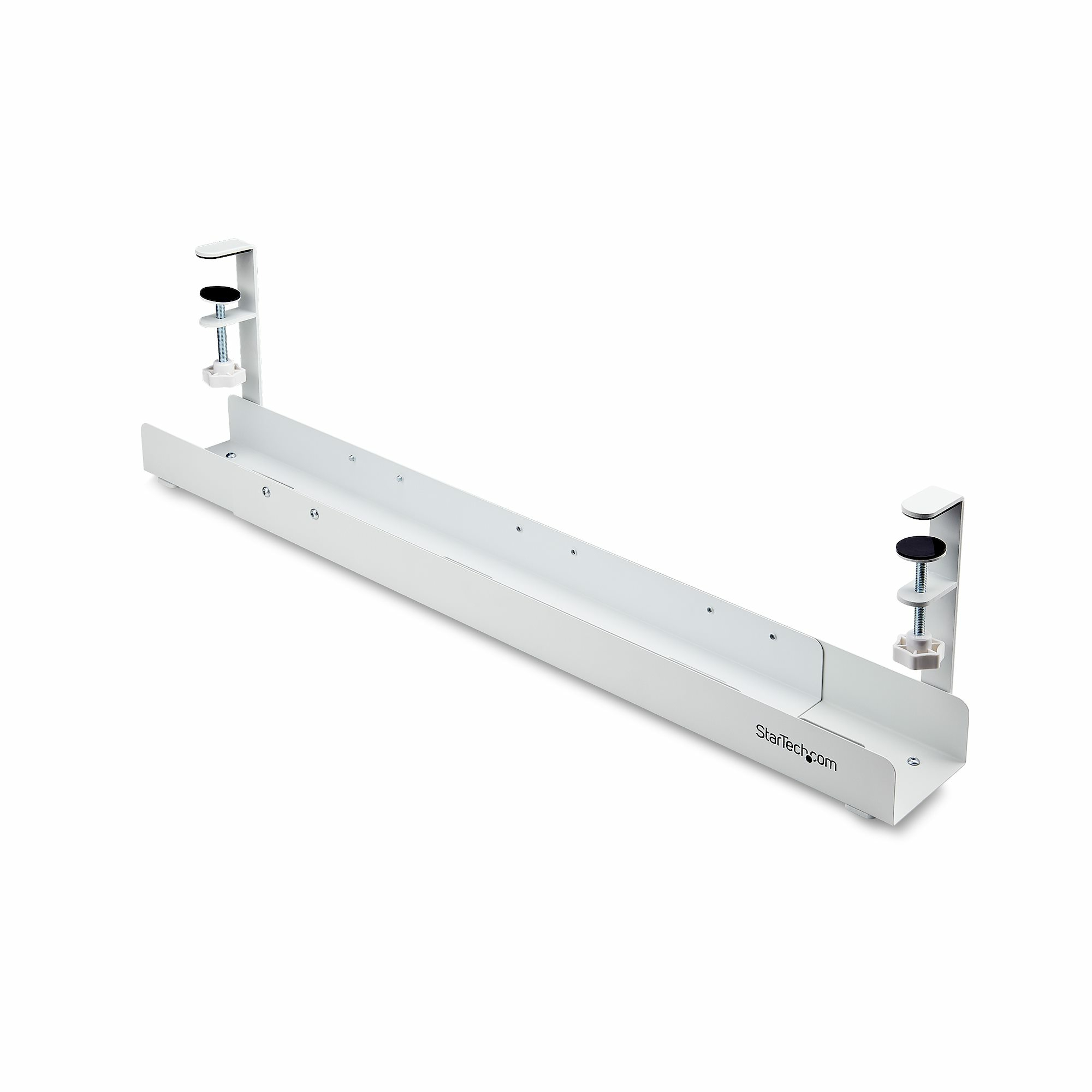 StarTech.com Goulotte Passe Câble Bureau, Organiseur de Câbles Ajustable en Longueur, Installation à Pinces, Aucun Perçage Nécessaire, Support Multiprise, Blanc StarTech.com Goulotte Passe Câble Bureau, Organiseur de Câbles Ajustable en Longueur, Installation à Pinces, Aucun Perçage Nécessaire, Support Multiprise, Blanc