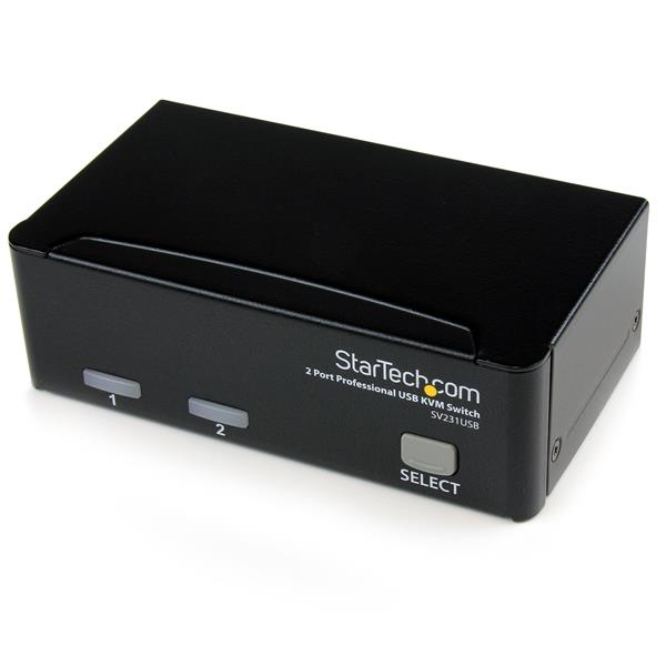 StarTech.com Switch KVM USB VGA professionnel à 2 ports avec câbles StarTech.com Switch KVM USB VGA professionnel à 2 ports avec câbles