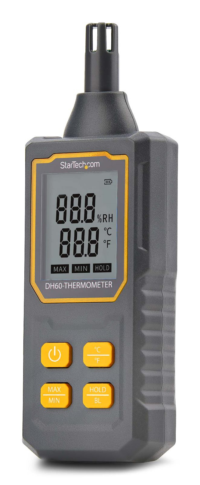 StarTech.com Thermomètre/Humidimètre Numérique de Poche, Hygromètre avec Grand Écran LCD, Thermomètre Portable pour Salles de Serveurs/Bureaux, Capteur Précis, Valeurs Min/Max StarTech.com Thermomètre/Humidimètre Numérique de Poche, Hygromètre avec Grand Écran LCD, Thermomètre Portable pour Salles de Serveurs/Bureaux, Capteur Précis, Valeurs Min/Max