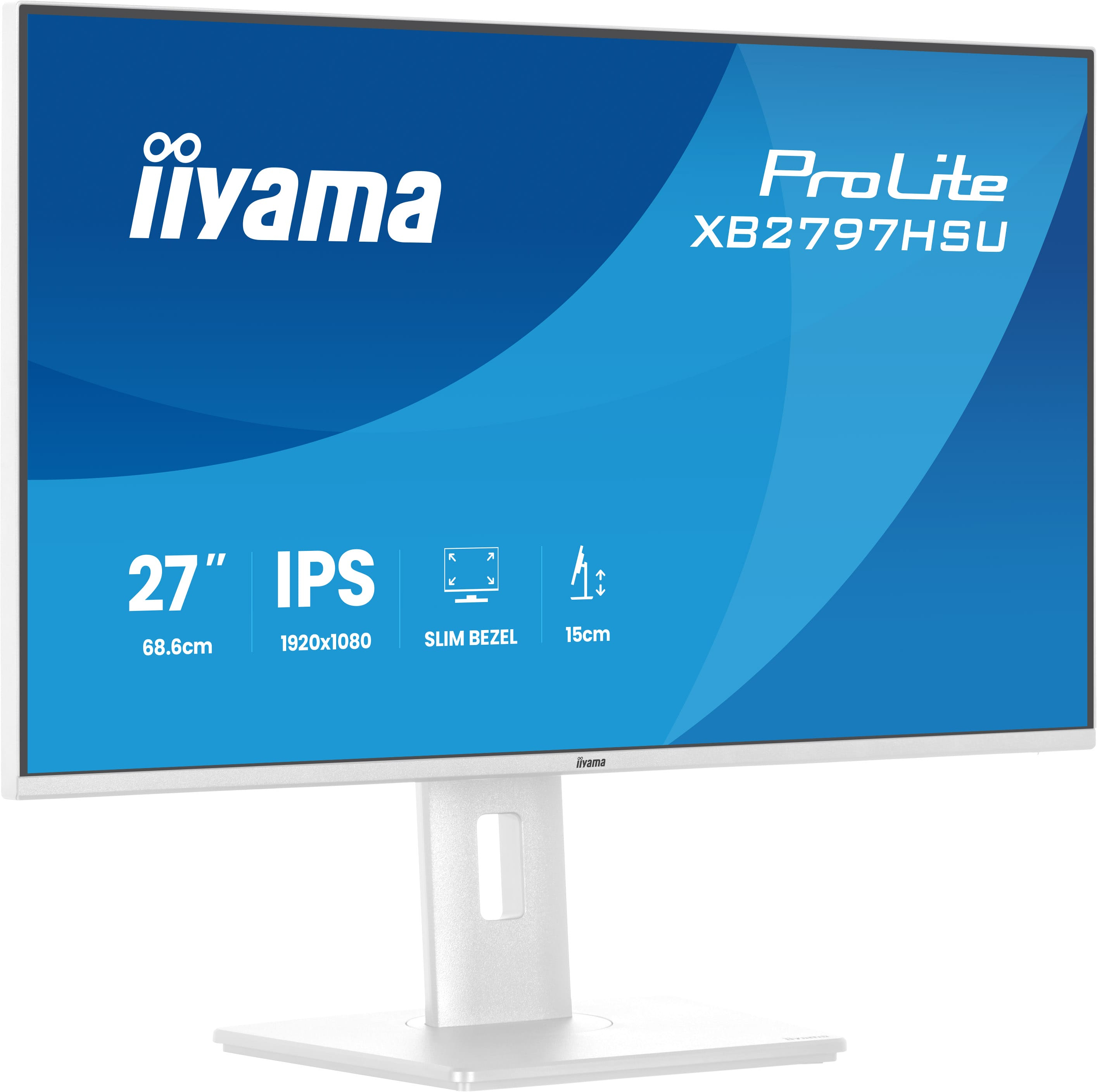 iiyama ProLite XB2797HSU-W1 écran plat de PC 68,6 cm (27") 1920 x 1080 pixels Full HD Blanc