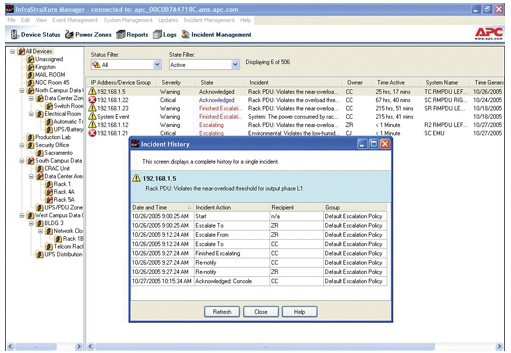 APC InfraStruXure Manager Incident Management Module APC InfraStruXure Manager Incident Management Module