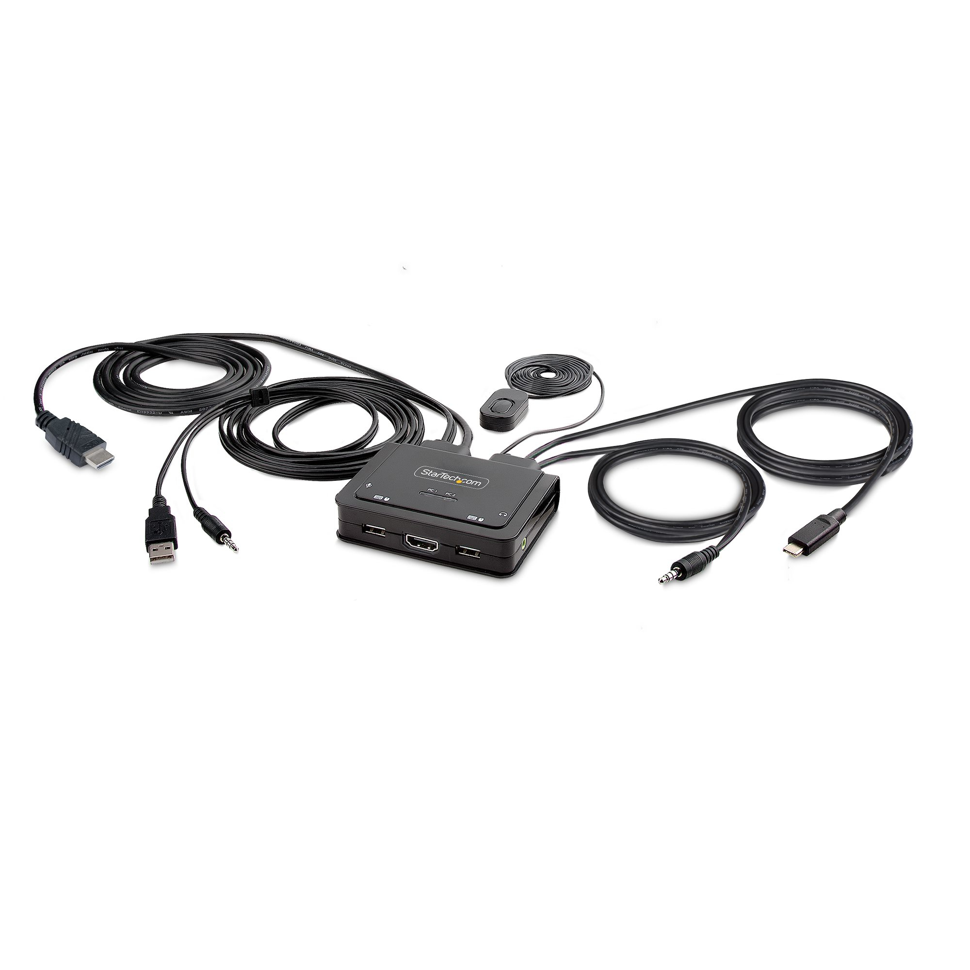 StarTech.com C2-H46-UAC-CBL-KVM commutateur écran, clavier et souris Noir StarTech.com C2-H46-UAC-CBL-KVM commutateur écran, clavier et souris Noir