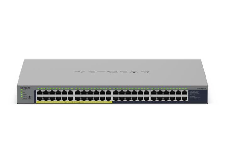 NETGEAR GS748PP Non-géré Gigabit Ethernet (10/100/1000) Connexion Ethernet, supportant l'alimentation via ce port (PoE) Gris NETGEAR GS748PP Non-géré Gigabit Ethernet (10/100/1000) Connexion Ethernet, supportant l'alimentation via ce port (PoE) Gris