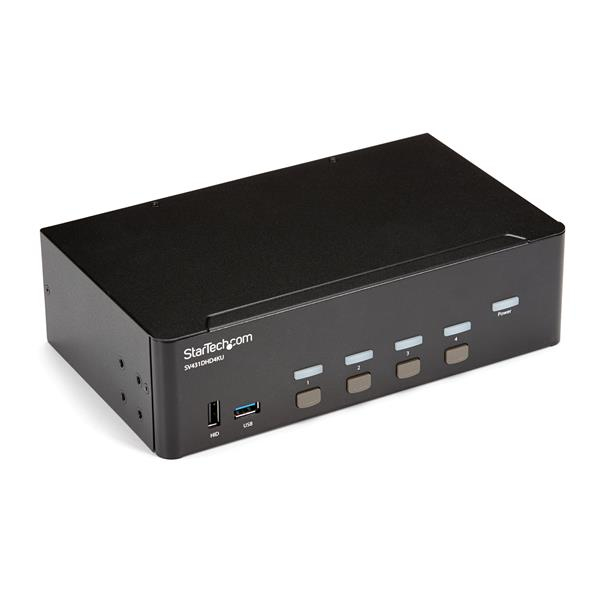 StarTech.com Switch KVM double affichage HDMI 4K 30 Hz à 4 ports avec hub USB intégré StarTech.com Switch KVM double affichage HDMI 4K 30 Hz à 4 ports avec hub USB intégré