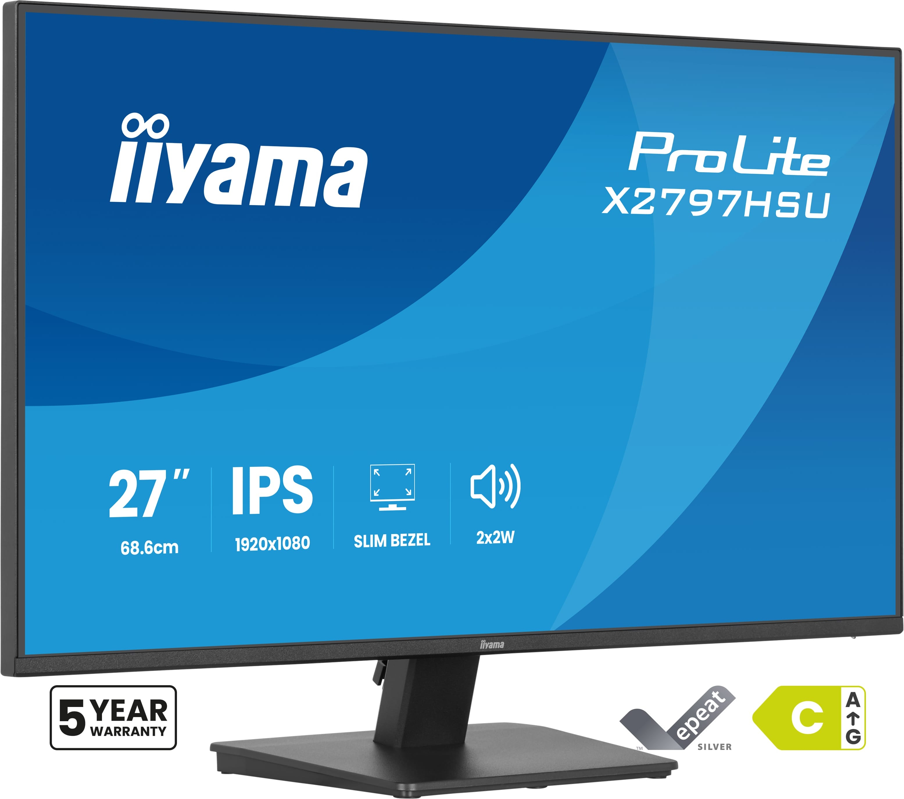 iiyama ProLite X2797HSU-B1 écran plat de PC 68,6 cm (27") 1920 x 1080 pixels Full HD Noir
