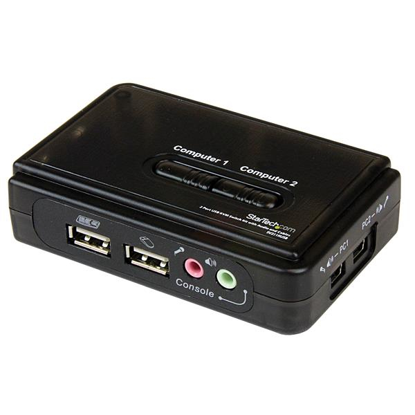 StarTech.com Kit commutateur KVM USB VGA à 2 ports avec audio et câbles StarTech.com Kit commutateur KVM USB VGA à 2 ports avec audio et câbles