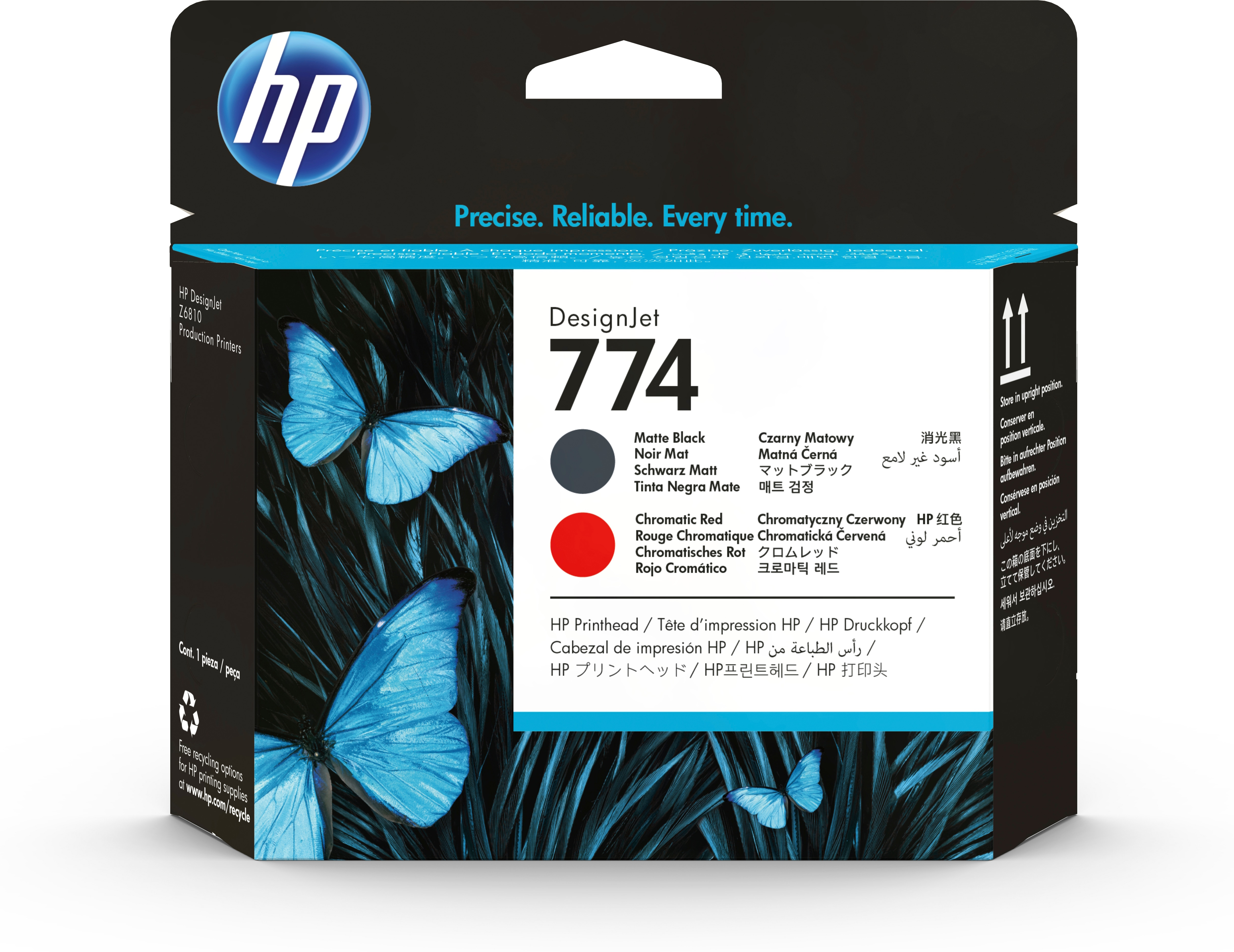 HP 774 Original Noir, Rouge chromatique HP 774 Original Noir, Rouge chromatique
