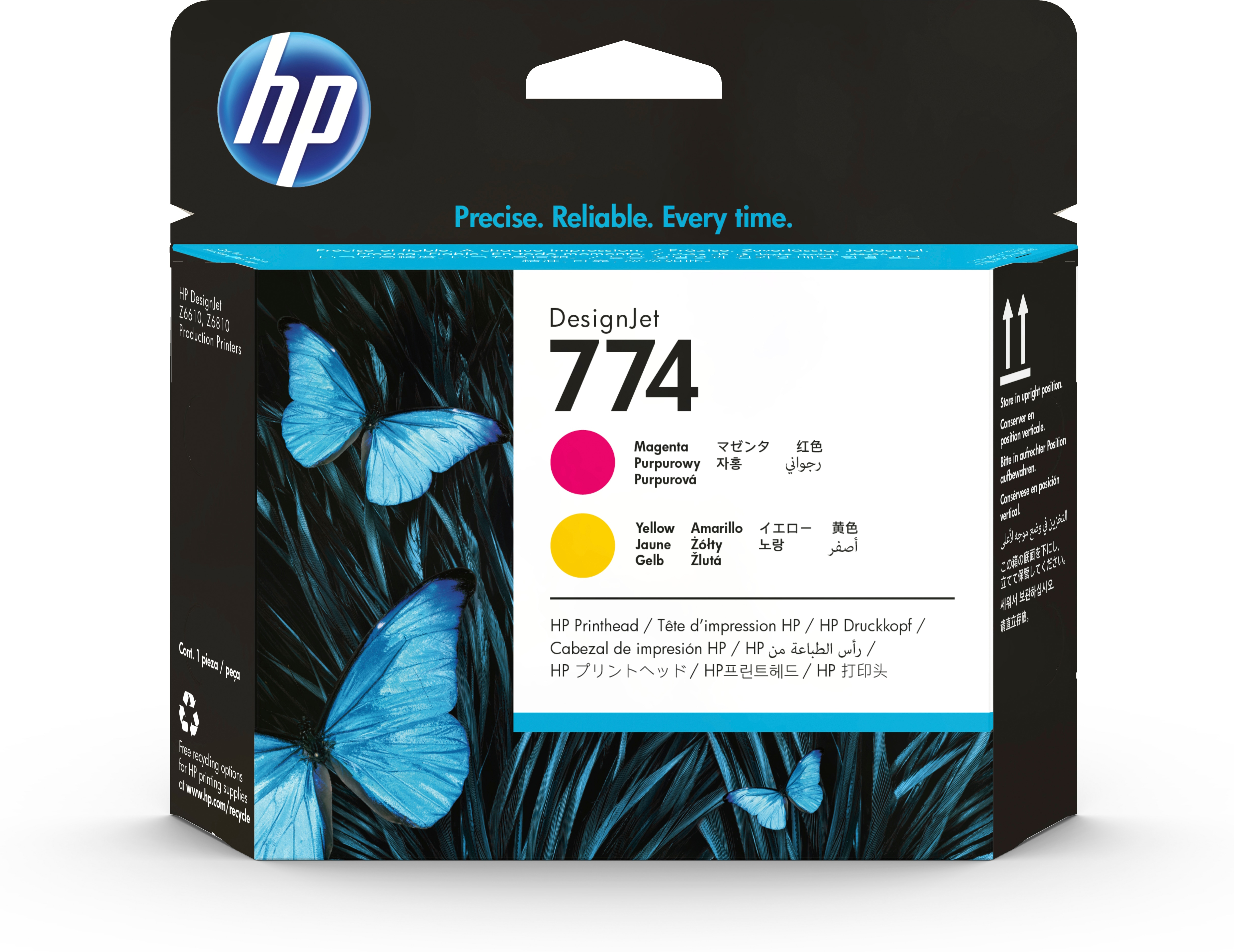 HP 774 Original Magenta, Jaune