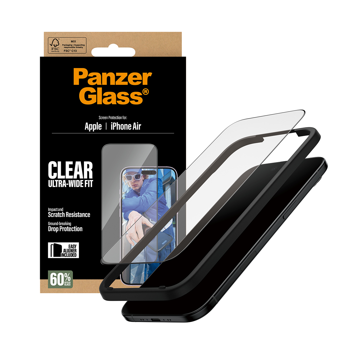  Ultra-Wide Fit w. EasyAligner Protection d'écran transparent Apple 1 pièce(s)
