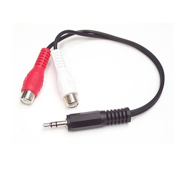 StarTech.com Câble adaptateur audio Mini-Jack 3,5 mm mâle vers 2x RCA femelle