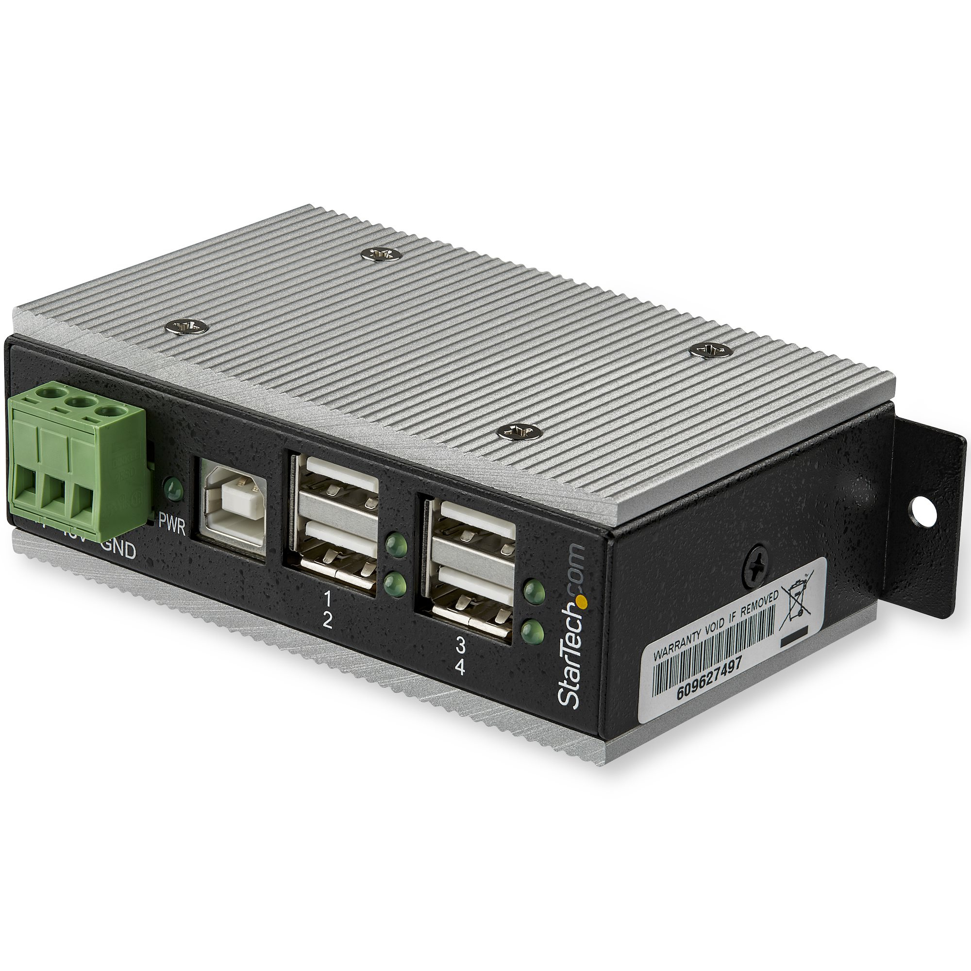 StarTech.com Multiprise USB 2.0 industrielle à 4 ports avec protection électrostatique (ESD) 15 kV (HB20A4AME) StarTech.com Multiprise USB 2.0 industrielle à 4 ports avec protection électrostatique (ESD) 15 kV (HB20A4AME)