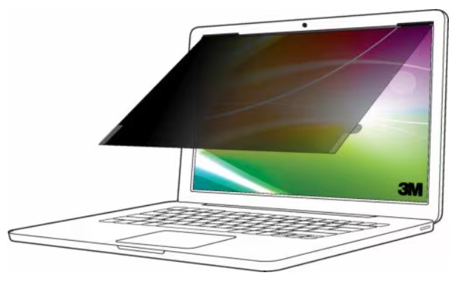 3M BP145W1B filtre anti-reflets pour écran et filtre de confidentialité 36,8 cm (14.5") Ordinateur portable Filtre de confidentialité sans bords pour ordinateur