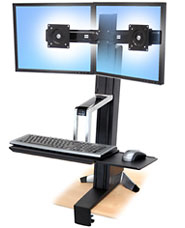Ergotron WorkFit-S Dual Monitor Standing Desk Workstation Ergotron WorkFit-S Dual Monitor Standing Desk Workstation