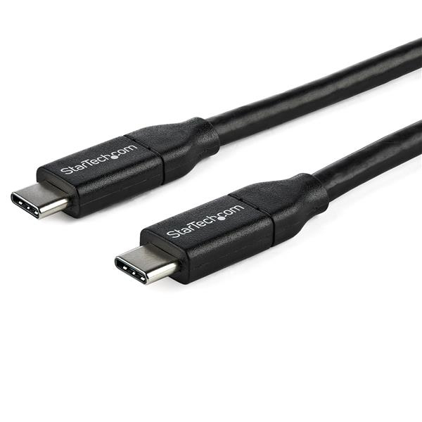 StarTech.com Câble USB-C vers USB-C avec Power Delivery 5A de 1 m - USB 2.0 - Noir StarTech.com Câble USB-C vers USB-C avec Power Delivery 5A de 1 m - USB 2.0 - Noir