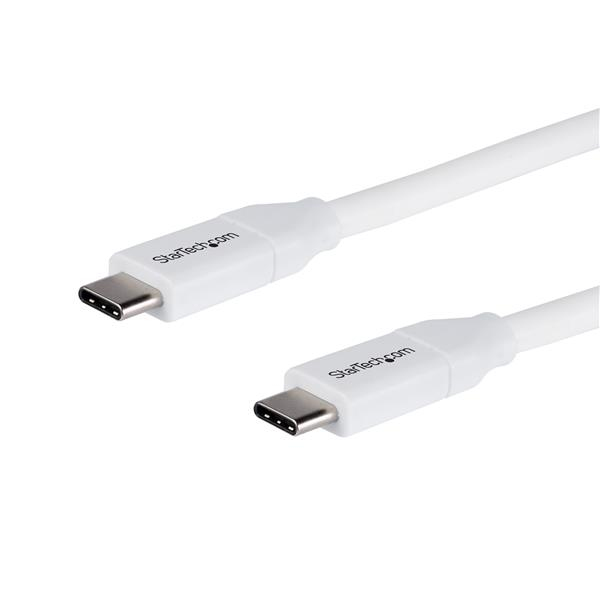 StarTech.com Câble USB-C vers USB-C avec Power Delivery 5A de 2 m - USB 2.0 - Blanc StarTech.com Câble USB-C vers USB-C avec Power Delivery 5A de 2 m - USB 2.0 - Blanc