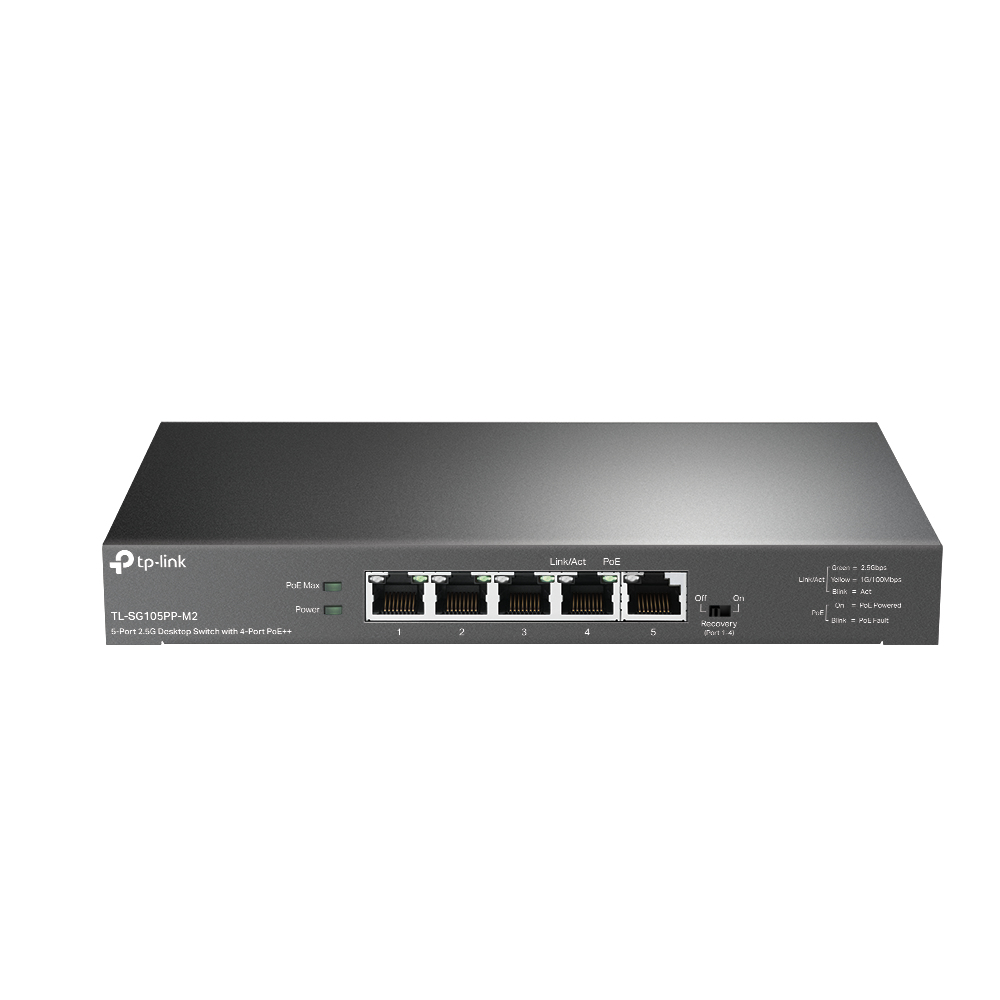 TP-Link TL-SG105PP-M2 commutateur réseau Non-géré Gigabit Ethernet (10/100/1000) Noir TP-Link TL-SG105PP-M2 commutateur réseau Non-géré Gigabit Ethernet (10/100/1000) Noir