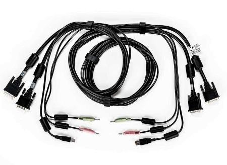 CABLE ASSY 2-DVI-I/1-USB/2-AUDIO 6FT CABLE ASSY 2-DVI-I/1-USB/2-AUDIO 6FT